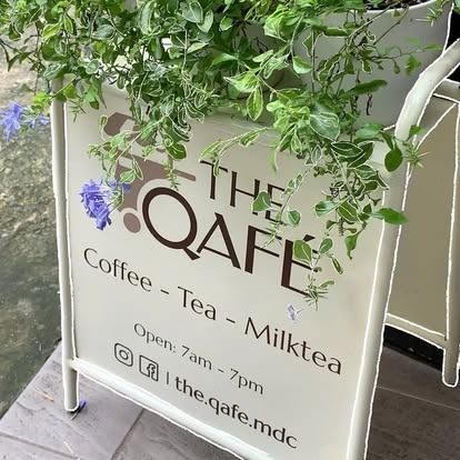 The Qafé signboard